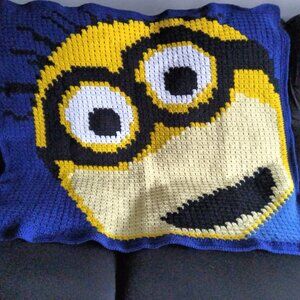 Minions crochet kid's throw  handmade collectible